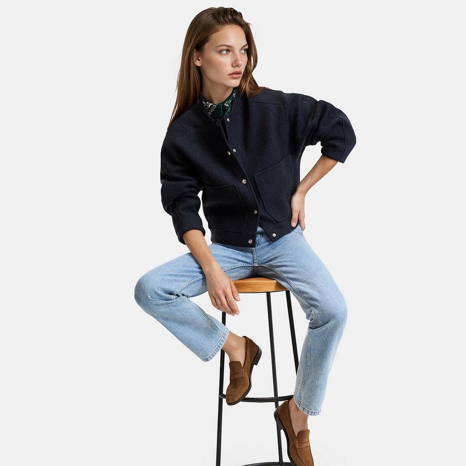 La Redoute Collections Blouson corto con bottoni a pressione  