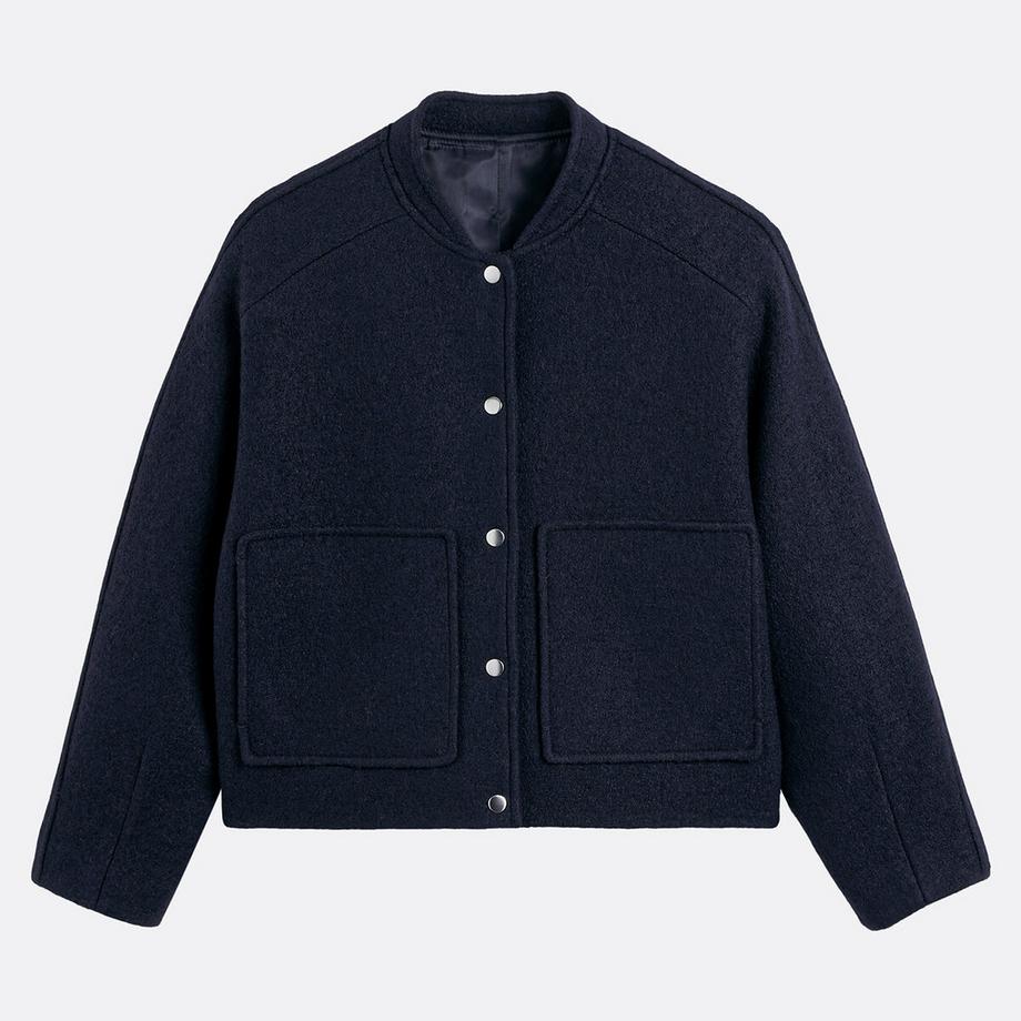 La Redoute Collections Blouson corto con bottoni a pressione  