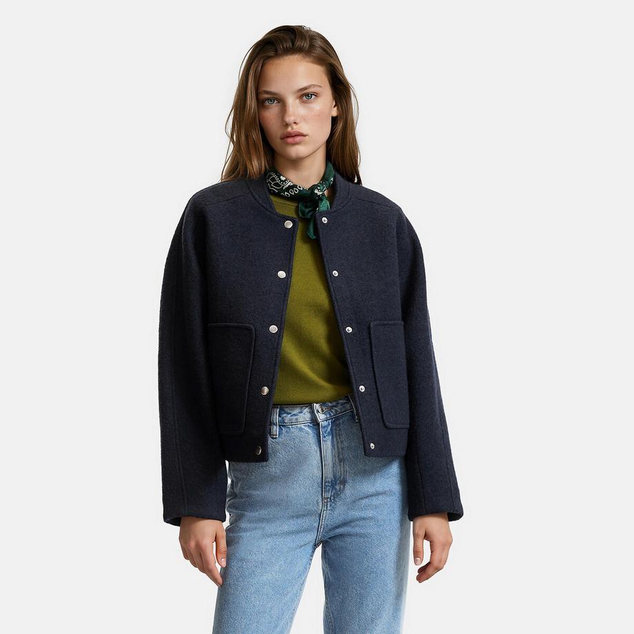 Kurzes Blouson mit Druckknöpfen