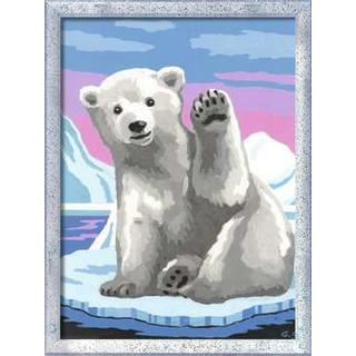 Ravensburger  Ravensburger CreArt Pawesome Polar Bear Colore per kit di verniciatura in base ai numeri 