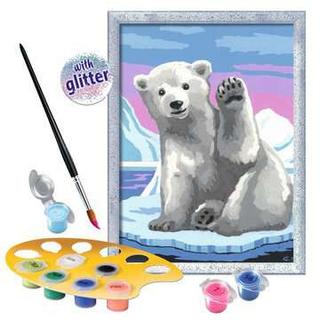 Ravensburger  Ravensburger CreArt Pawesome Polar Bear Colore per kit di verniciatura in base ai numeri 