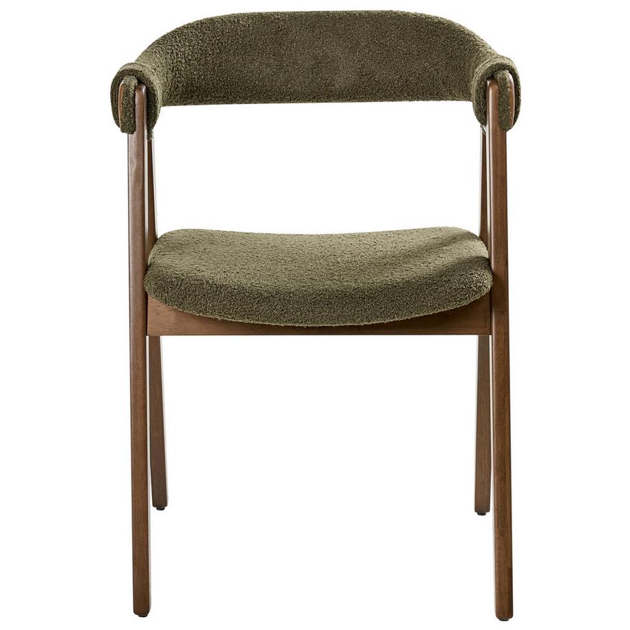 Beliani Lot de 2 chaises de salle à manger en Bouclé Rétro DAY  