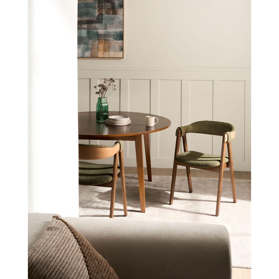 Beliani Lot de 2 chaises de salle à manger en Bouclé Rétro DAY  