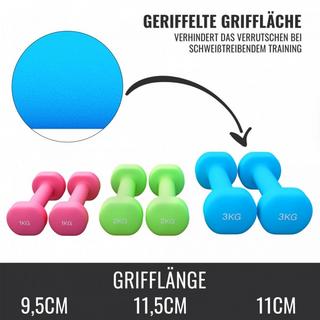 Gorilla Sports  Gymnastikhanteln Set 12 kg mit Koffer 