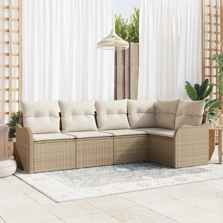 VidaXL Ensemble de canapé modulable poly rattan  