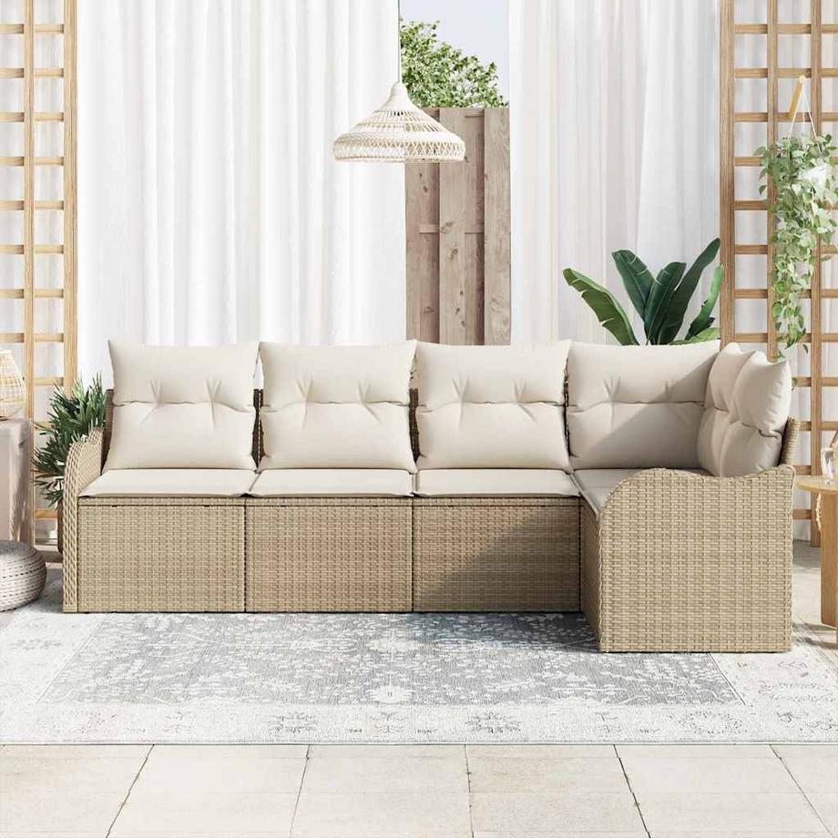 VidaXL Ensemble de canapé modulable poly rattan  
