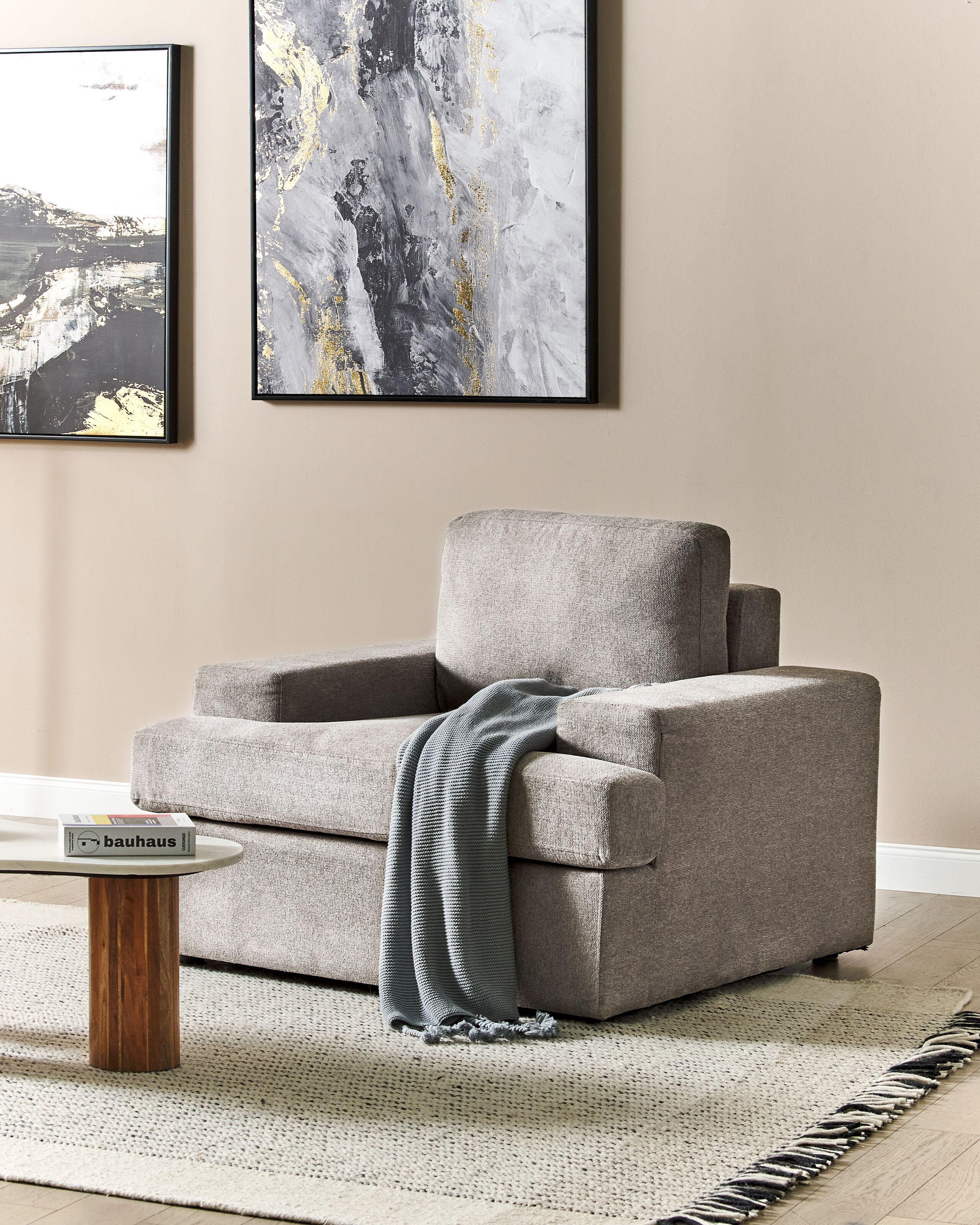 Beliani Fauteuil en Polyester Traditionnel ALLA  