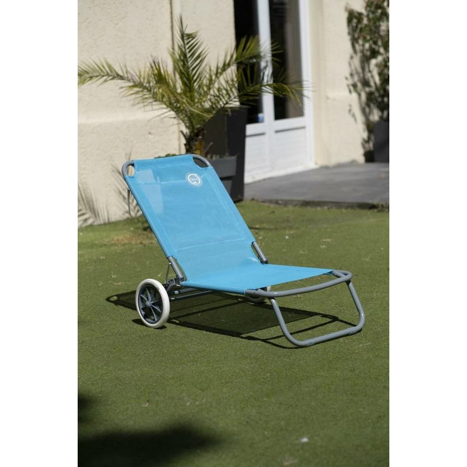 O'Beach  Chaise de plage pliable - Avec roulettes 