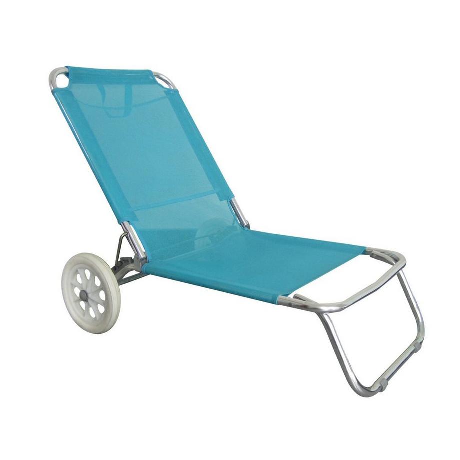O'Beach  Chaise de plage pliable - Avec roulettes 
