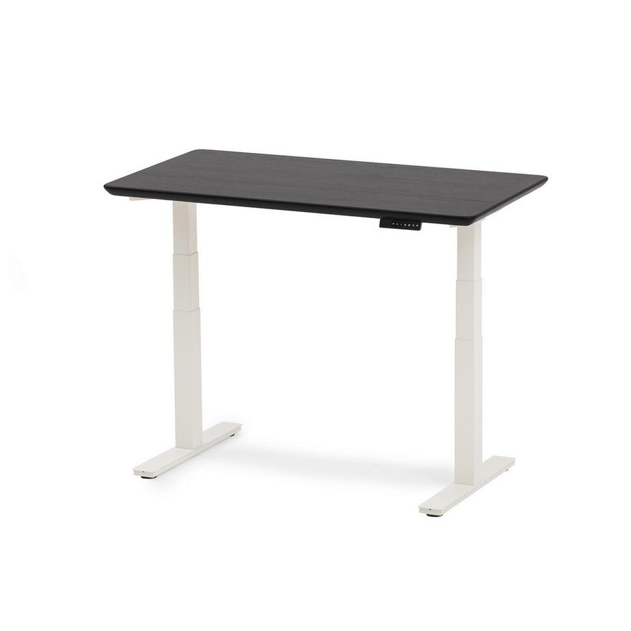 Oakywood Standing Desk Holztisch mit Höhenverstellung - aus Massivholz - Schwarz / 160x80 / Weiß  