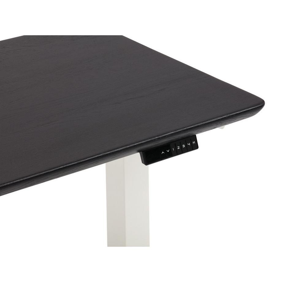 Oakywood Standing Desk Holztisch mit Höhenverstellung - aus Massivholz - Schwarz / 160x80 / Weiß  