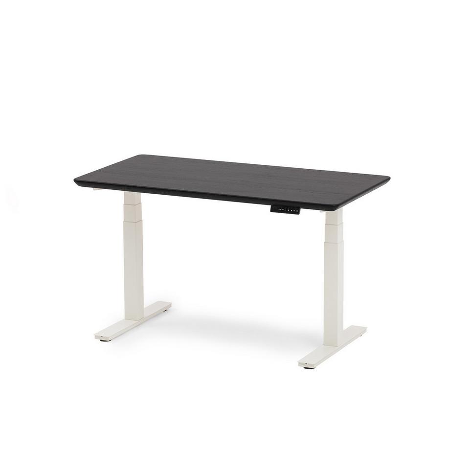 Oakywood Standing Desk Holztisch mit Höhenverstellung - aus Massivholz - Schwarz / 160x80 / Weiß  