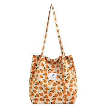 Bag Aesthetic - Umhängetasche, Cordtasche Schultertasche Stofftasche Shopper Henkeltasche für Alltag, Büro, Klassenfahrt und Shopping