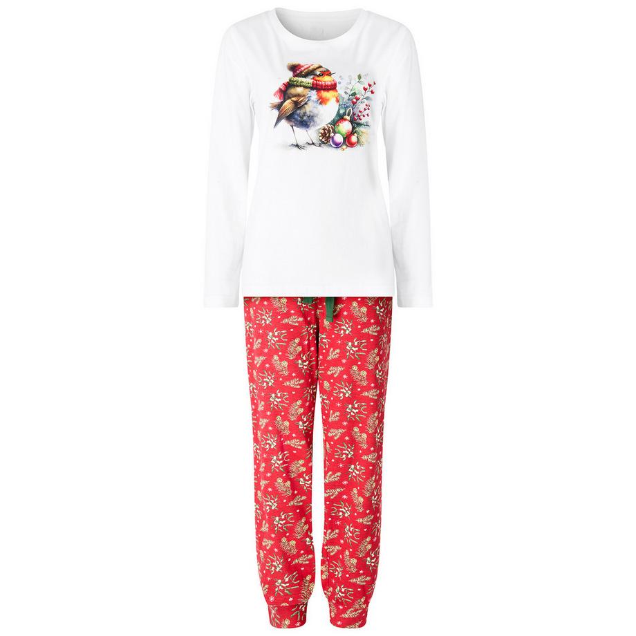 Joe Browns Festliches Pyjama-Set mit Rotkehlchen-Print  