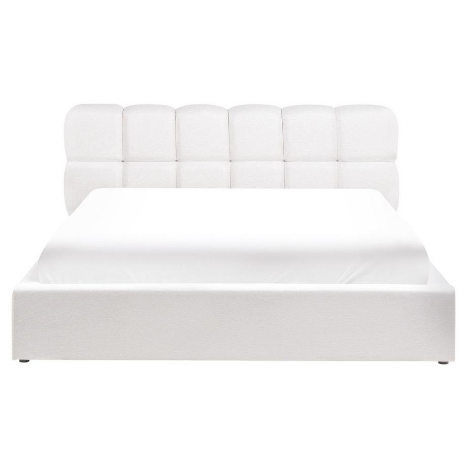 Beliani Bett mit Stauraum aus Stoff  BASTON  