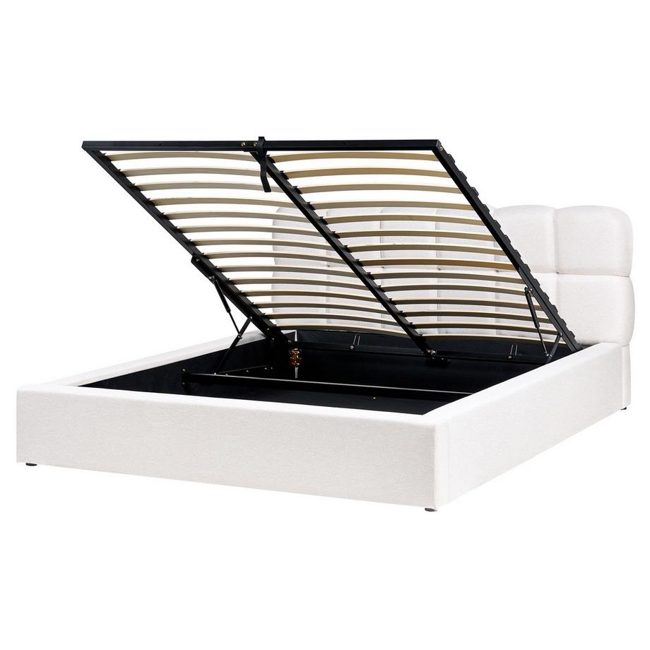 Bett mit Stauraum aus Stoff  BASTON