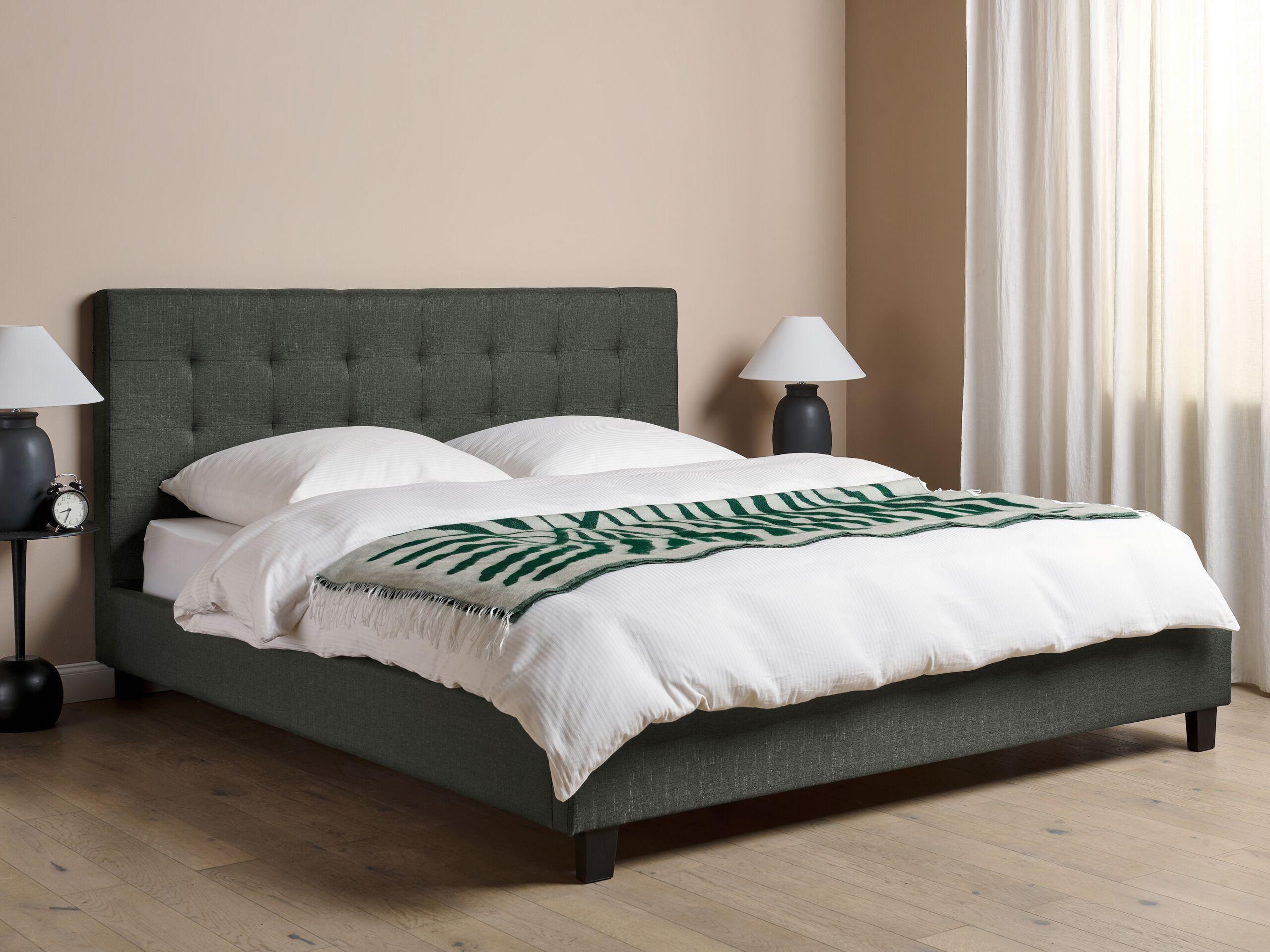 Beliani Letto con rete a doghe en Poliestere Glamour ROCHELLE  