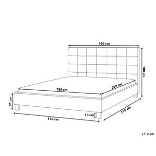 Beliani Bett mit Lattenrost aus Polyester Glamourös ROCHELLE  