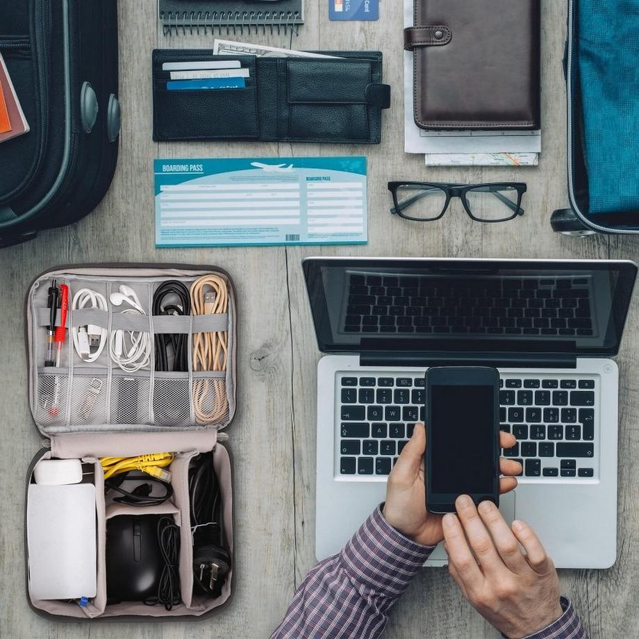 Only-bags.store  Elektronische Tasche Großer Organizer für elektronisches Zubehör Wasserdichte Kabeltasche für Kabel SD-Karten Festplatten Powerbank USB-Sticks 