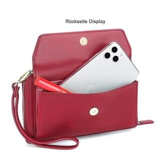 Only-bags.store Portafoglio Piccolo Scomparti Carte Credito Tasca Telefono Cerniera 2 Cinghie  