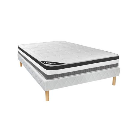 Ysmée Ensemble 160 x 200 cm sommier + matelas ressorts ensachés et mémoire de forme ép.28cm - LOUBIO de YSMÉE  