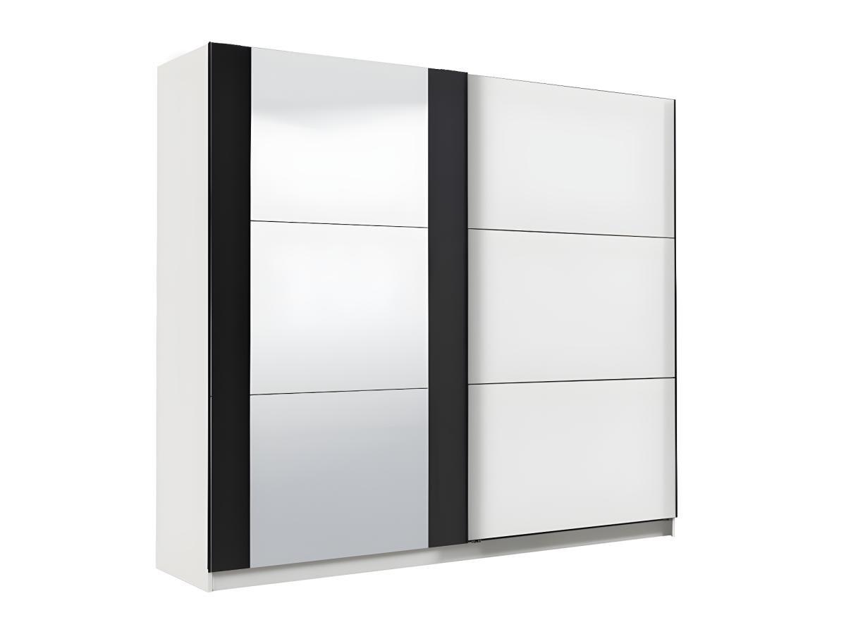 Vente-unique Armoire SUTERA 2 portes coulissantes Avec miroir 7  