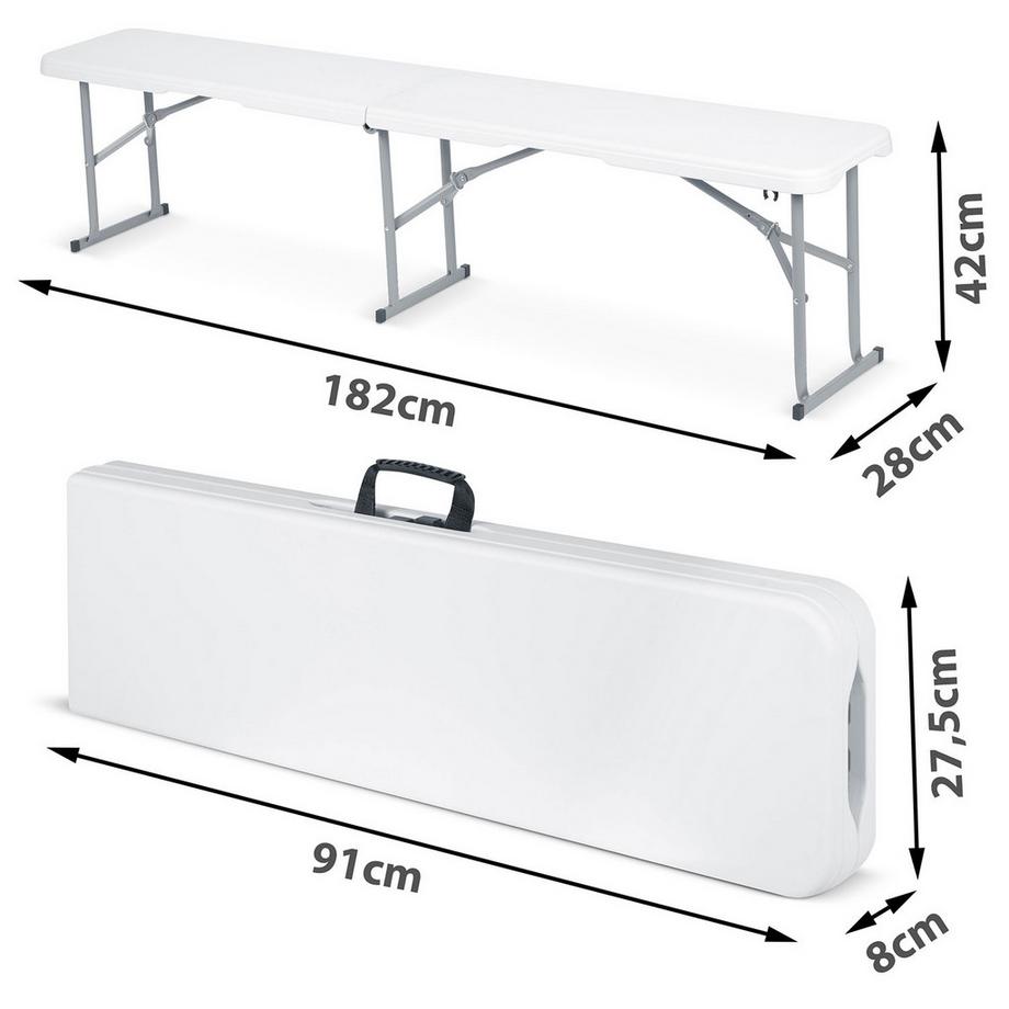 B2X Klappbare Catering-Gartenbank 180 cm Plonos  