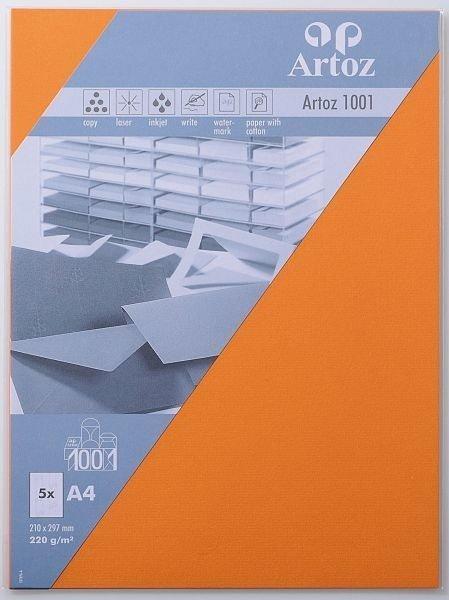 Artoz ARTOZ Karten 1001 A4 107696145 220g, orange 5 Blatt  