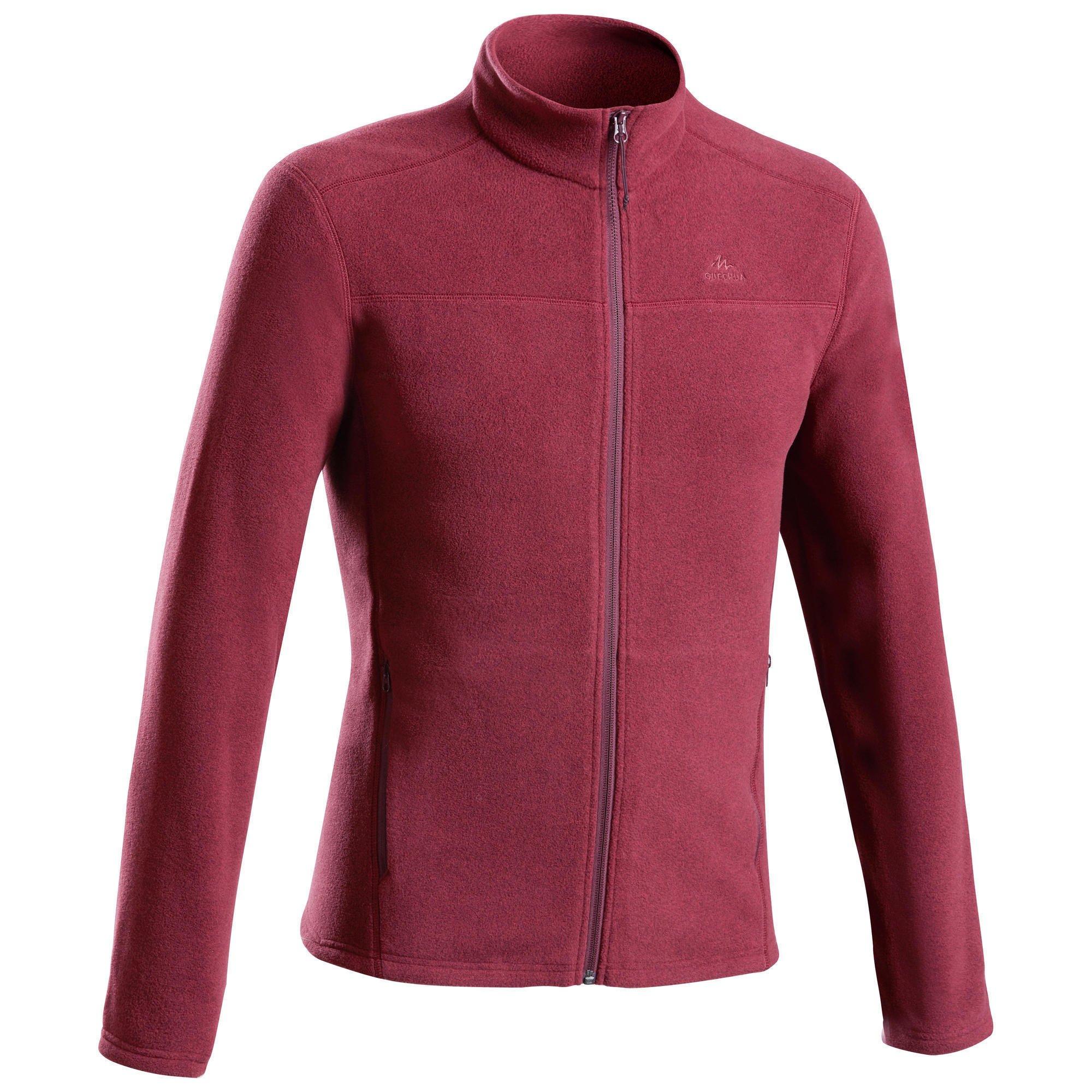 Image of QUECHUA Fleecejacke Bergwandern MH120 Herren rot - XS