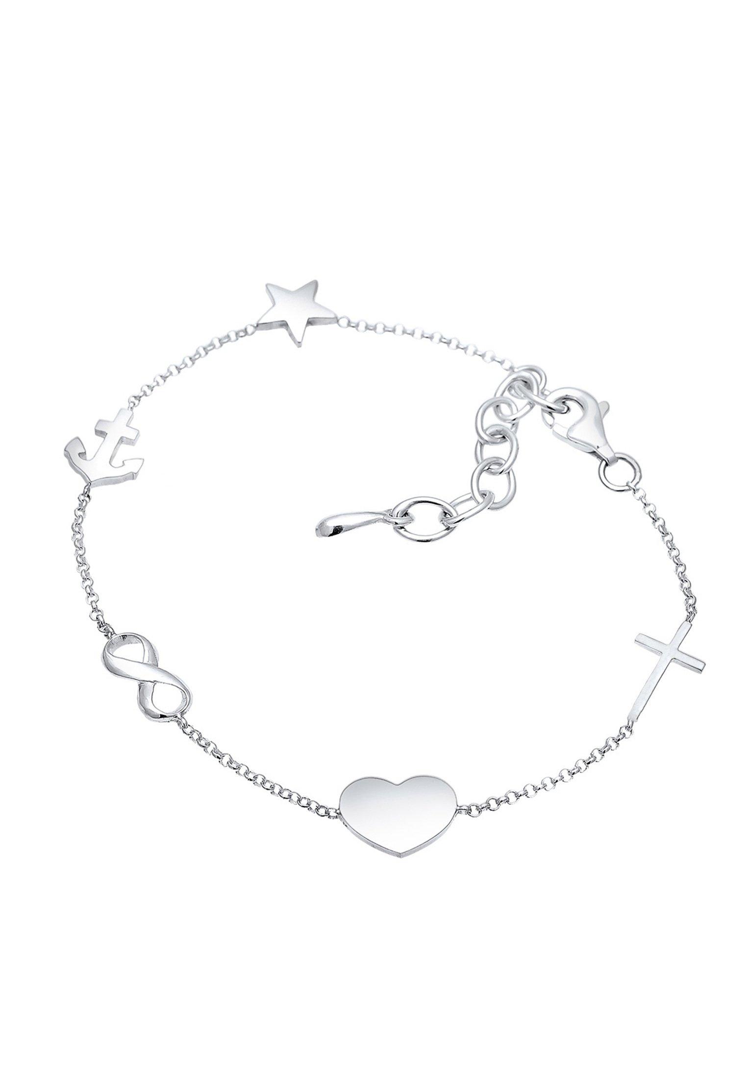 Elli  Bracelet Croix Coeur Infini Ancre Étoile Bracelet Femme 