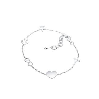 Elli  Bracelet Croix Coeur Infini Ancre Étoile Bracelet Femme 