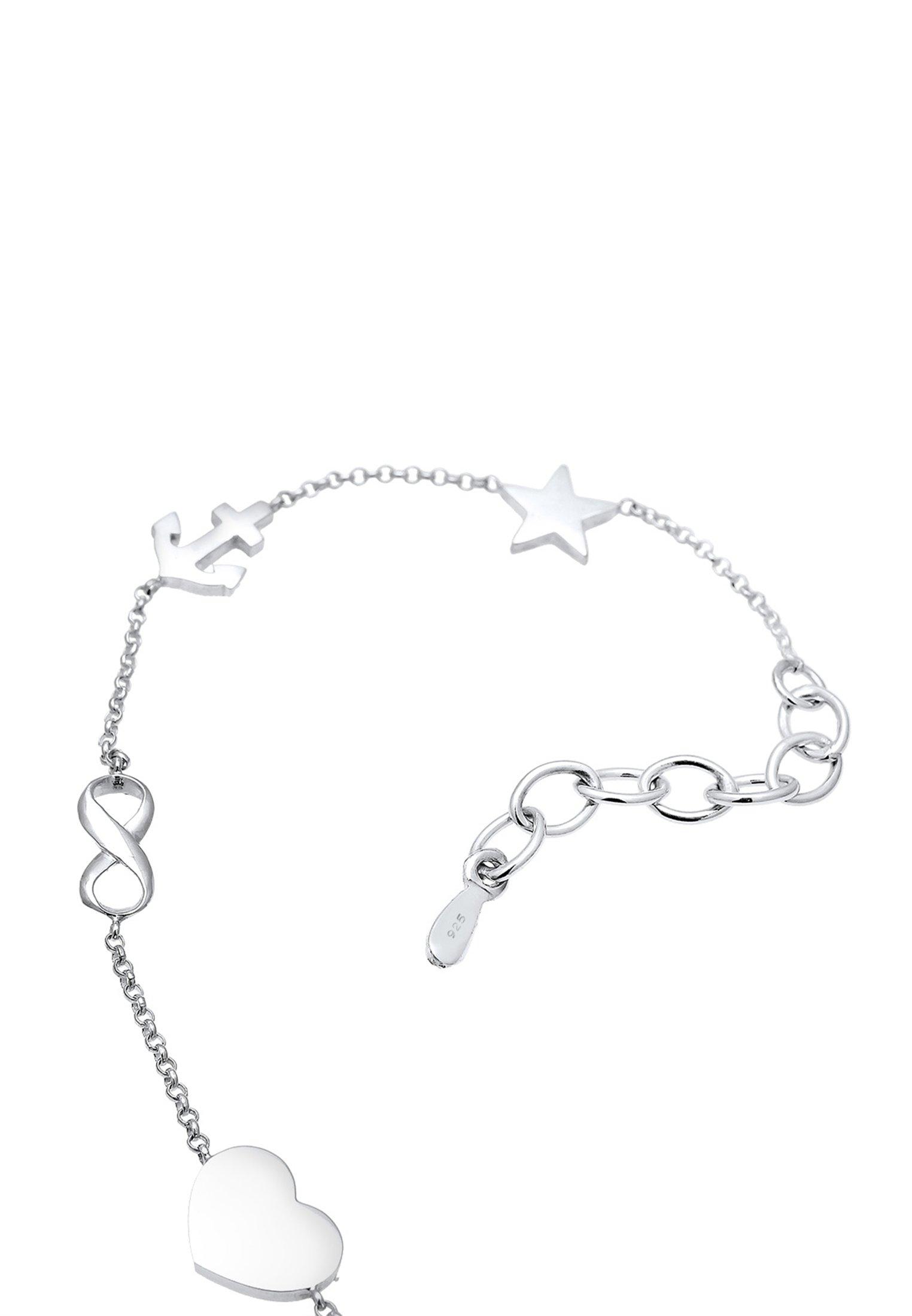 Elli  Bracelet Croix Coeur Infini Ancre Étoile Bracelet Femme 