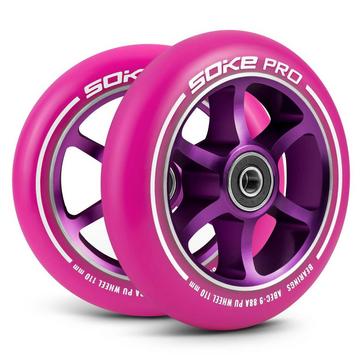 Roues roses pour scooter 110 mm - pack de 2