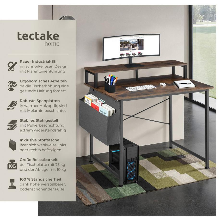 Tectake Scrivania Thornton Stile Industriale  