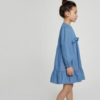 La Redoute Collections  Langärmeliges Kleid aus Light-Denim 