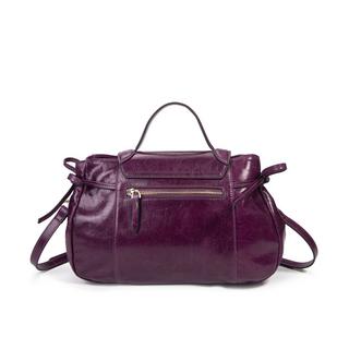 Kate Lee  Sac shopping M India avec poignée en cuir glaçé  violet 