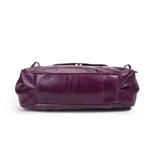 Kate Lee  Sac shopping M India avec poignée en cuir glaçé  violet 