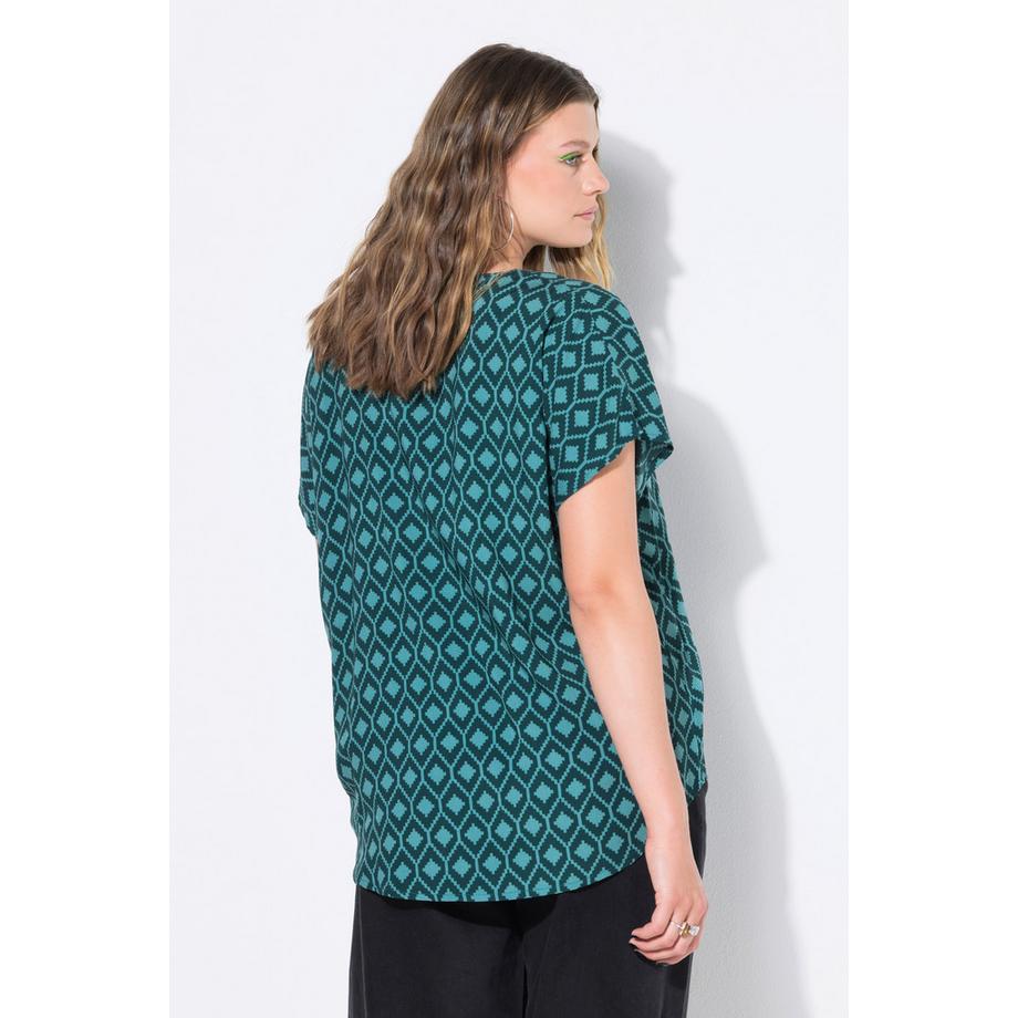 Studio Untold Oversized Rauten Blusenshirt  