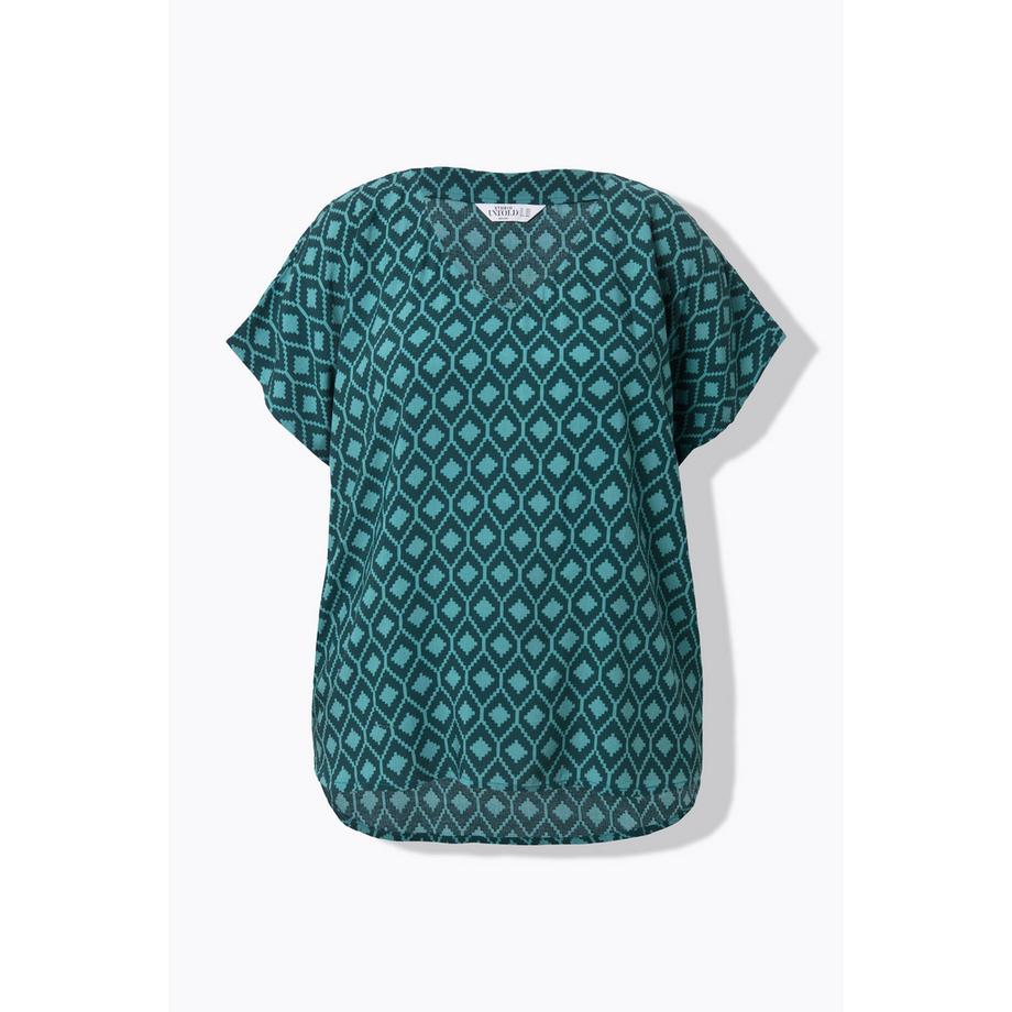 Studio Untold Oversized Rauten Blusenshirt  