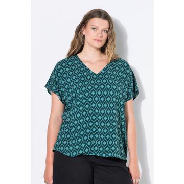 Blouse oversize, motif losanges