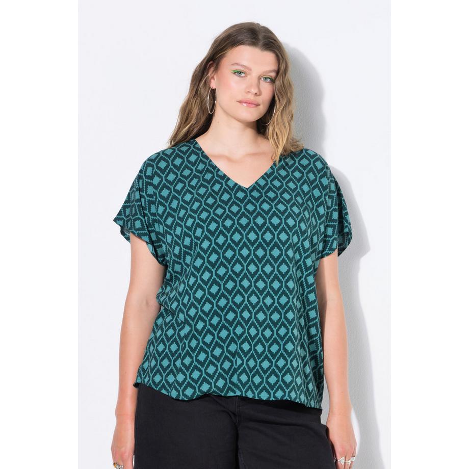 Studio Untold Oversized Rauten Blusenshirt  