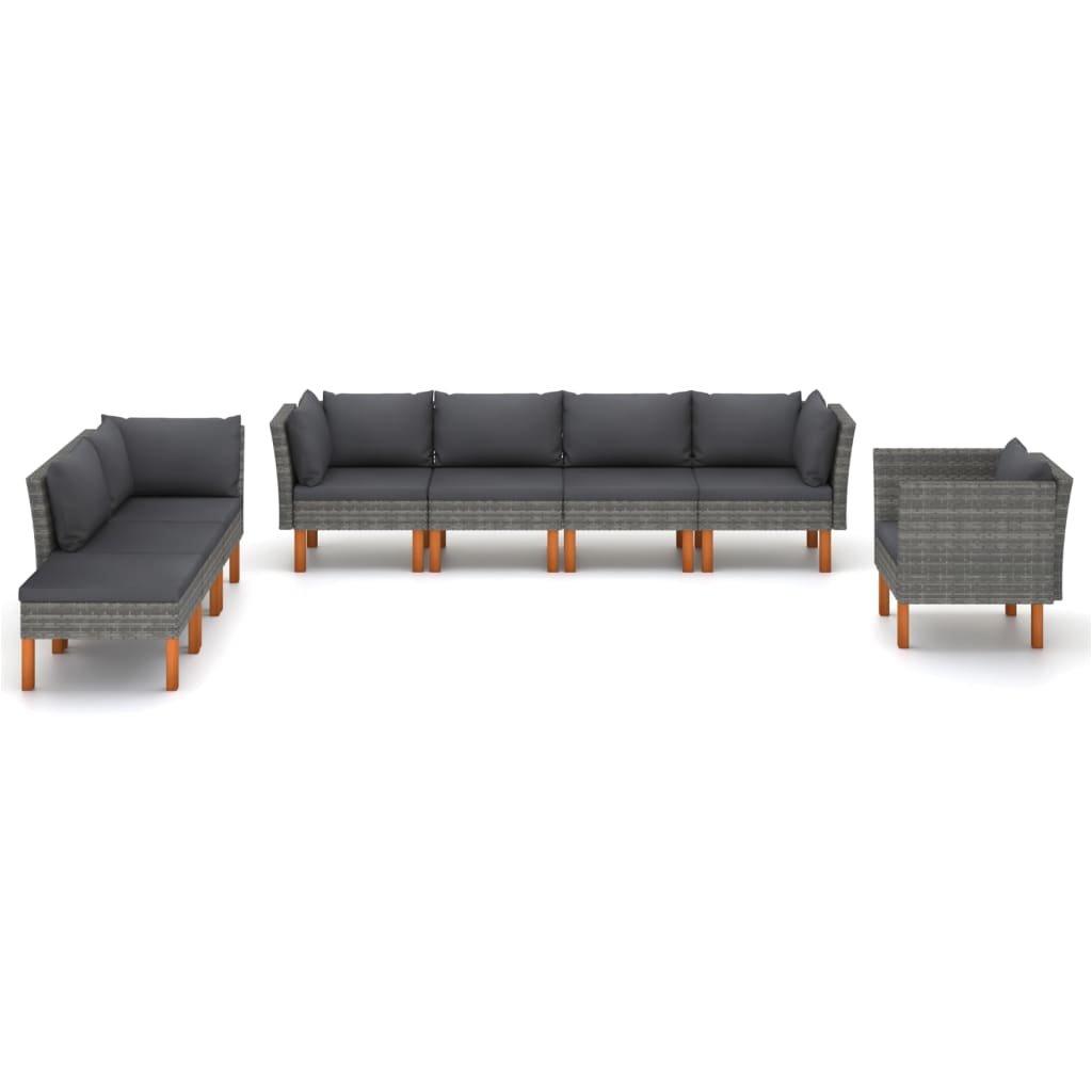 VidaXL Garten-sofa-set poly-rattan  