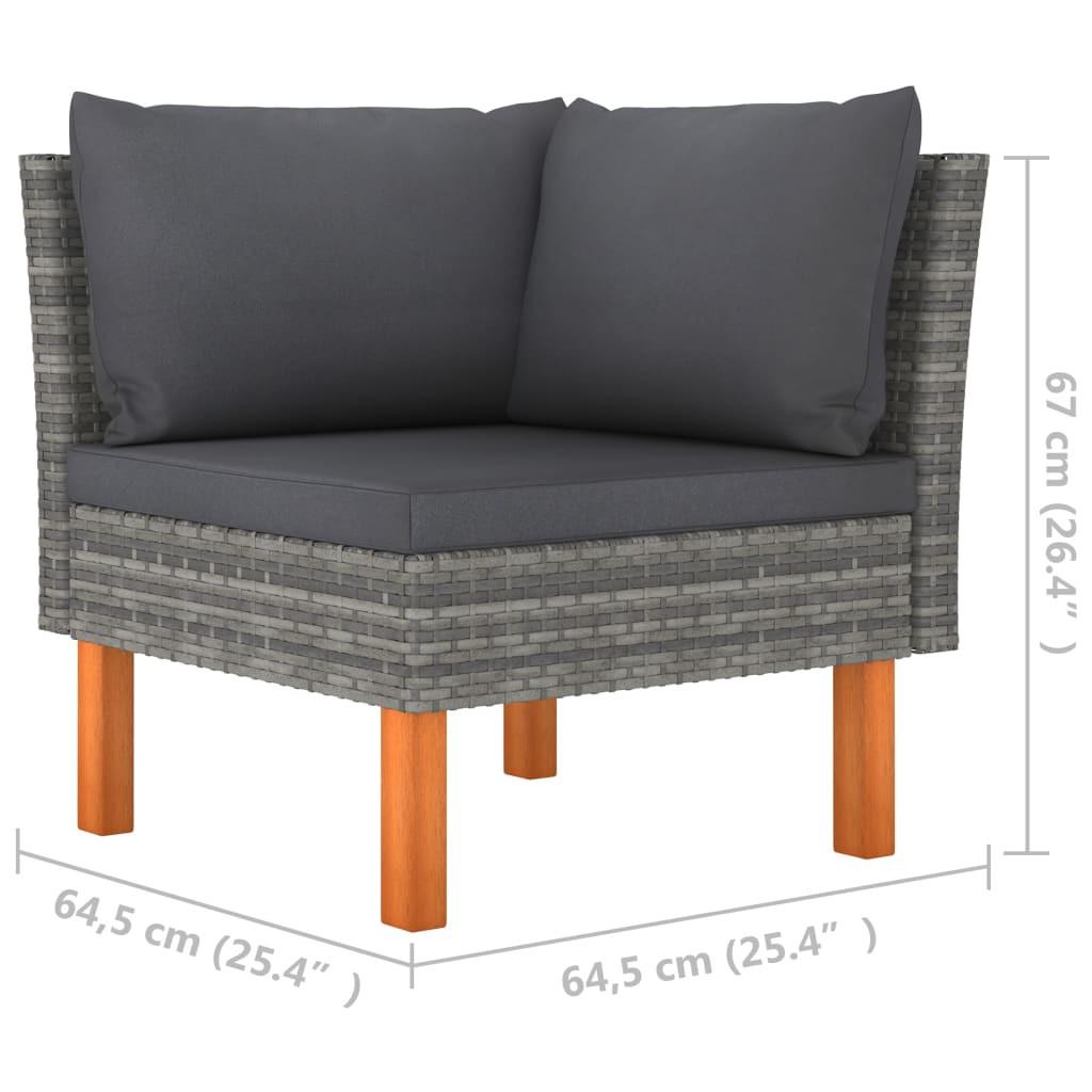 VidaXL Garten-sofa-set poly-rattan  