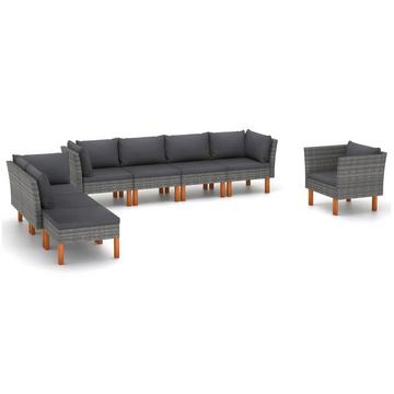 Garten-sofa-set poly-rattan