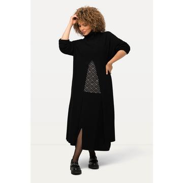 Long-Pullover, A-Linie, Stehkragen, Langarm