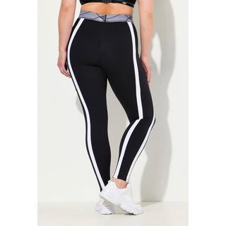 Ulla Popken  Legging avec poches, taille haute, bandes le long de la jambe, ceinture élastique 