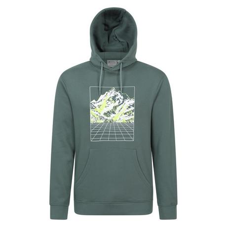 Mountain Warehouse Felpa con Cappuccio Montagna Grafica Quadri  