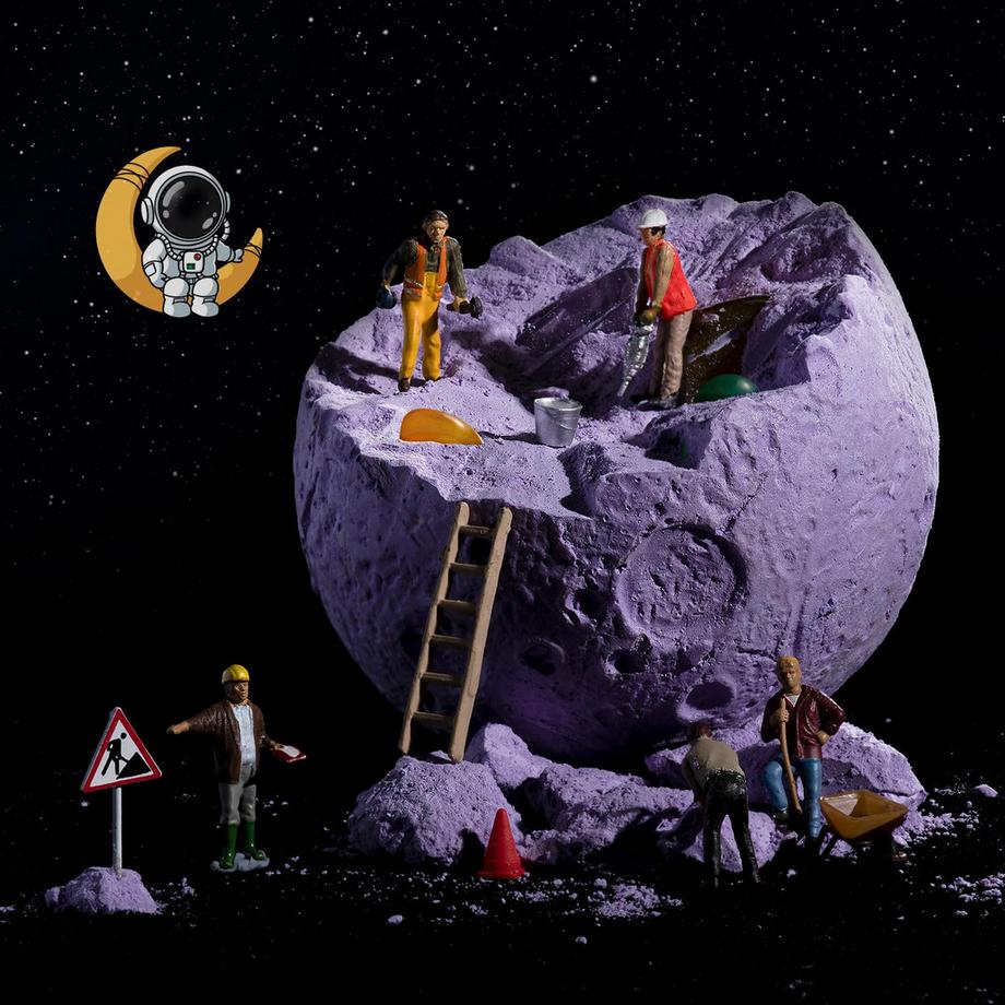 Activity-board  Set d'excavation pour enfants, pierres précieuses et cristaux naturels, pierres minérales, jouet de chasse au trésor sur la lune, système solaire, planètes 