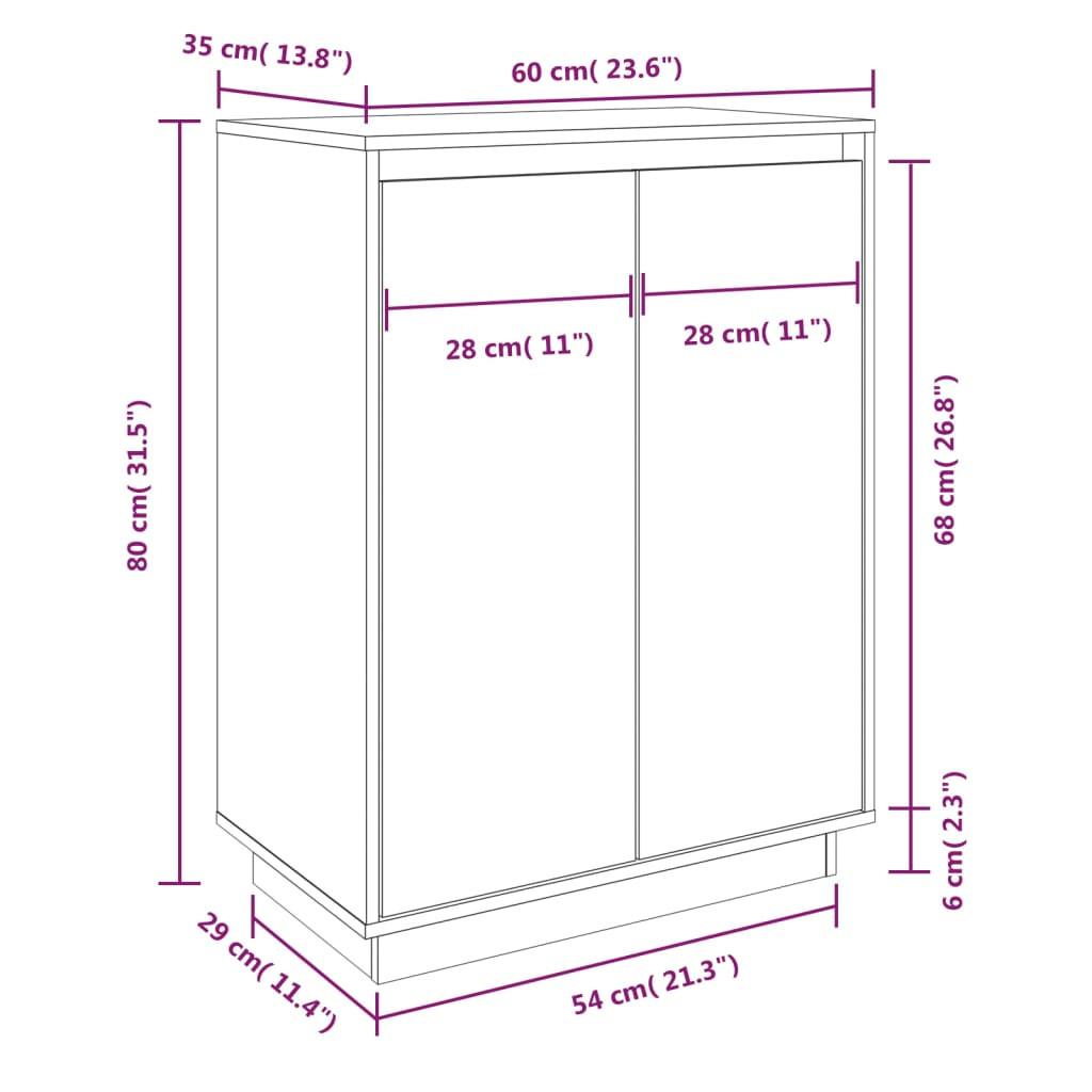 VidaXL Armoire à chaussures bois  