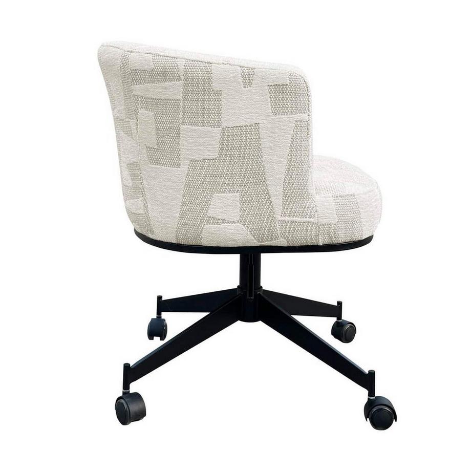 mutoni Chaise pivotante Rochenne beige graffic  